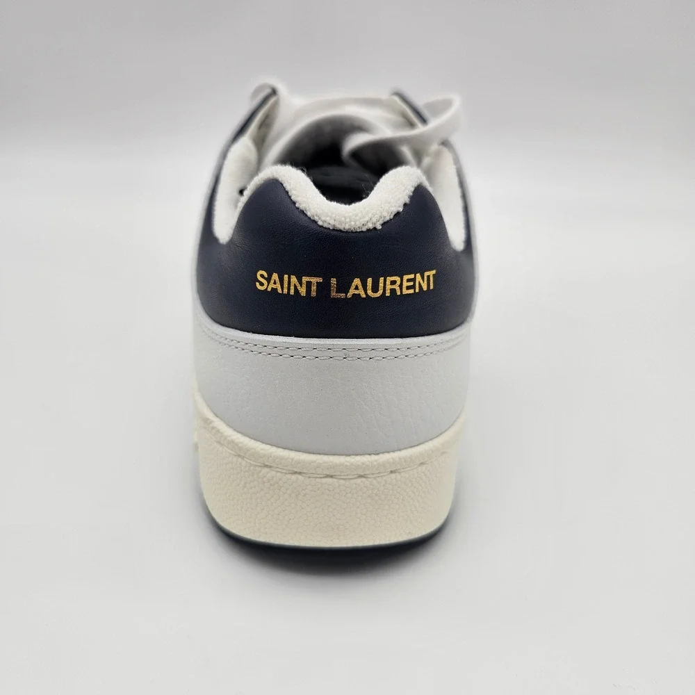 Saint Laurent Mens SL/61 Low Top Sneaker Leather Luxury White North Sea 10.5 - Picture 4 of 8